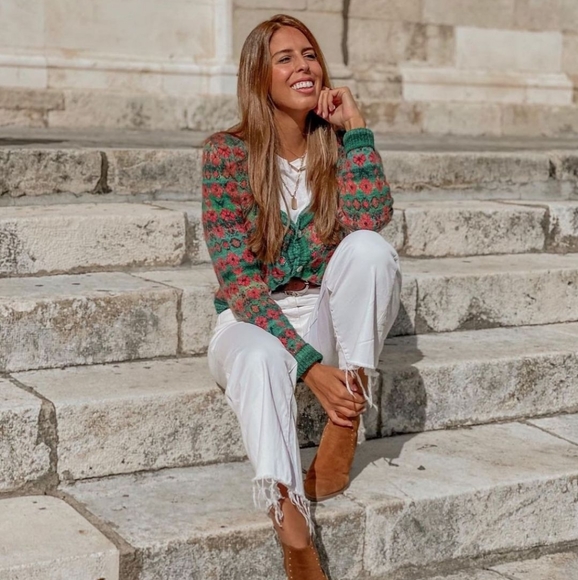 Zara knit jacquard jacket - Picture 4 of 16